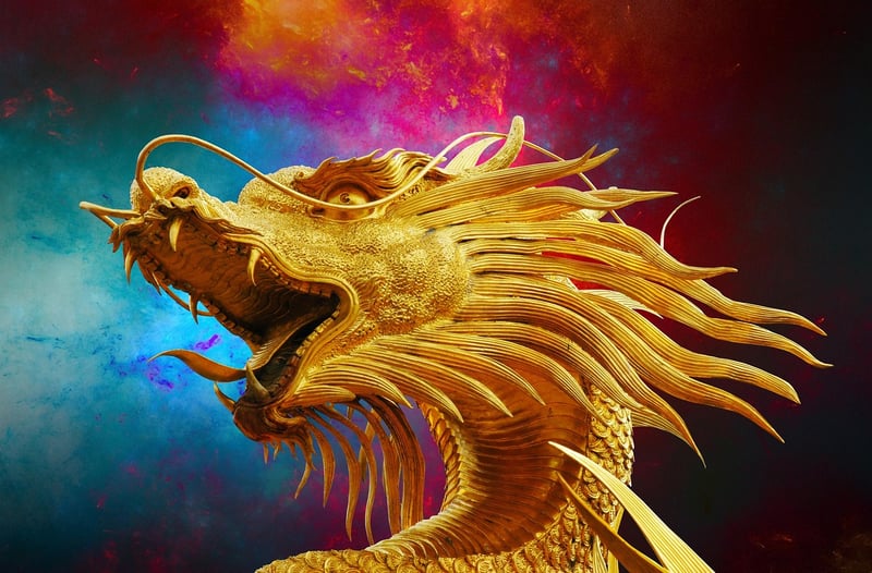Dragon in a garden